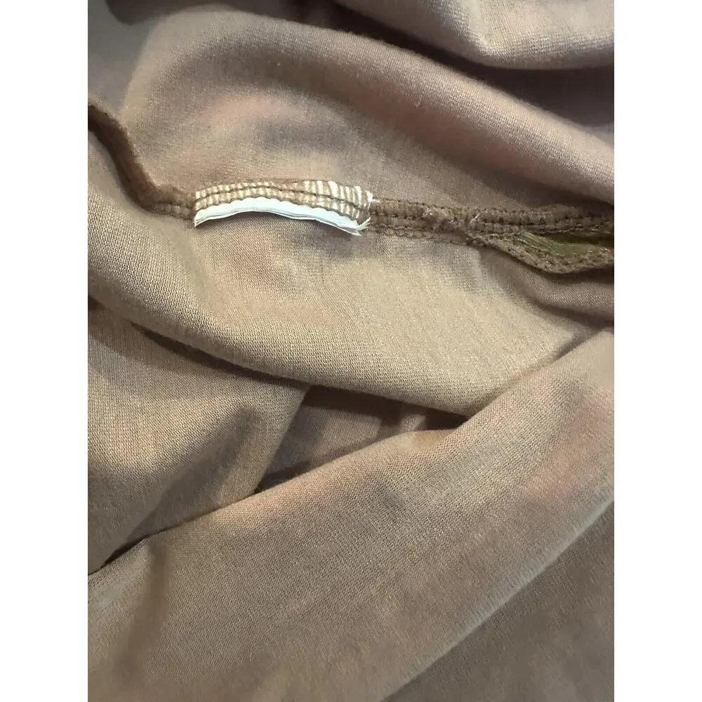 Prana Ayla Dress Racerback Tropical Green Brown Stretch Medium Resort Cruise - Picture 8 of 16